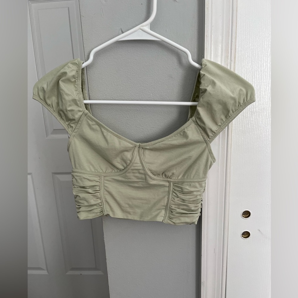 xs sage green princess polly corset going out top